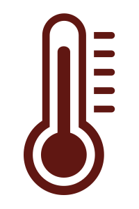 red thermometer icon temperature measurement tool